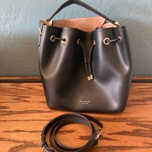 EUC Kate Spade leather bucket bag